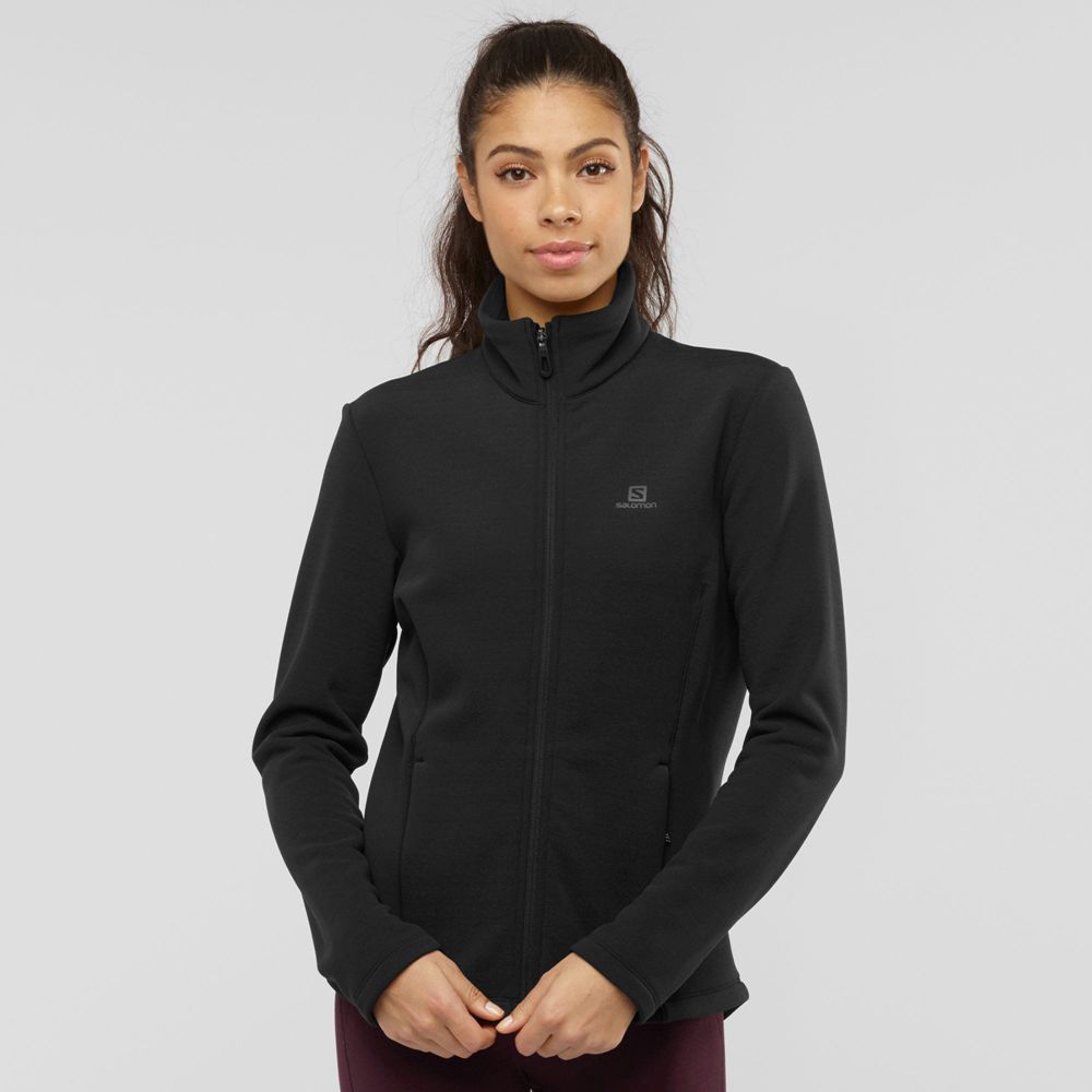 Salomon RADIANT FULL ZIP W Capa Intermedia Mujer - Negras - Colombia (72139-FORS)